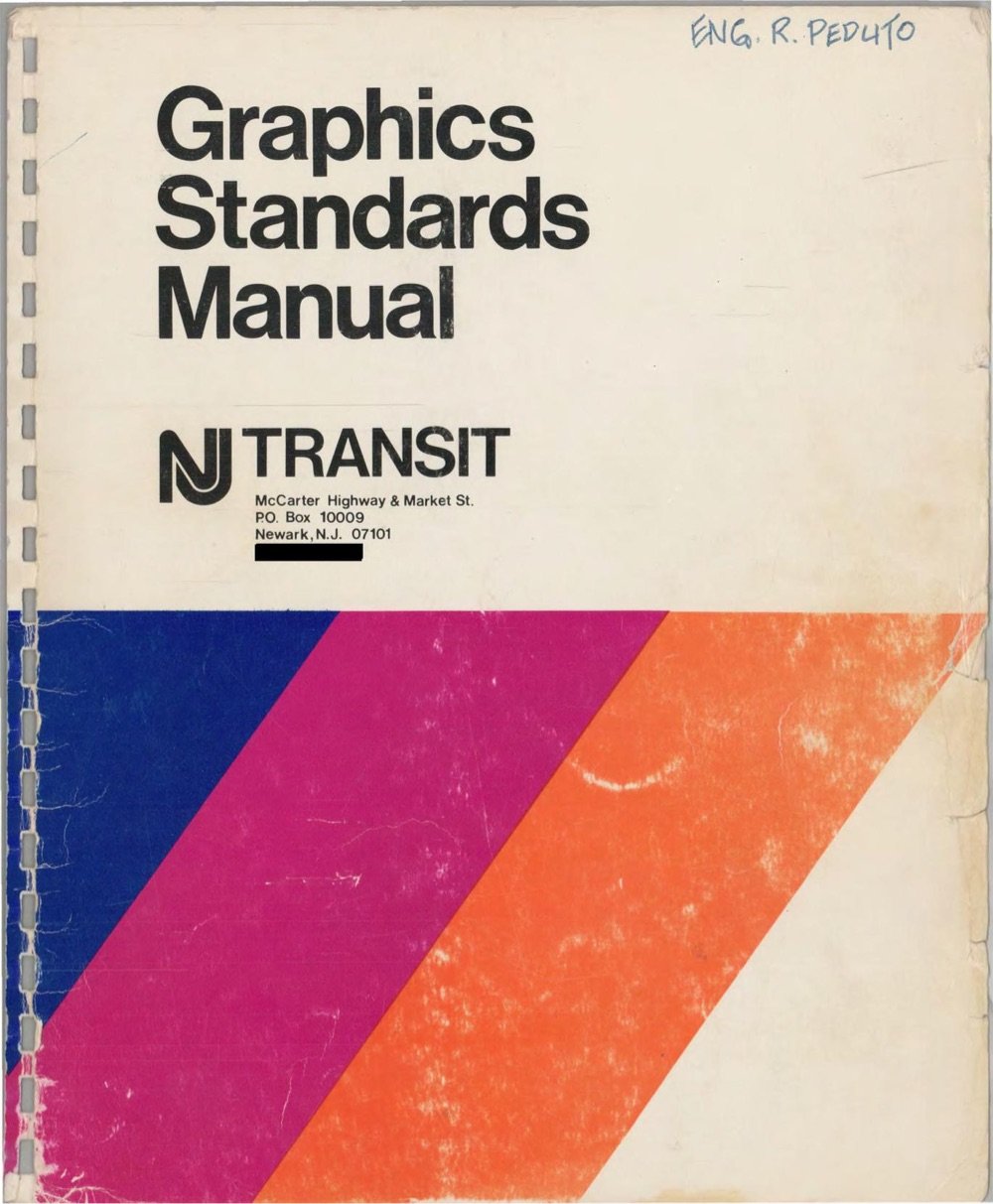 cover for the NJ Transit Graphics Standards Manual