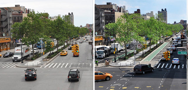 NYC streets, before/after