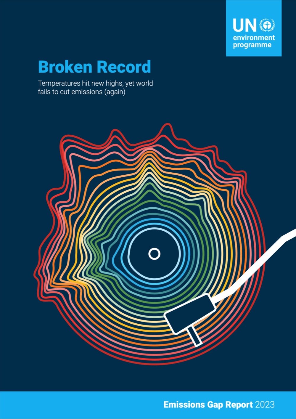 the cover of a report on the climate crisis entitled 'Broken Record'