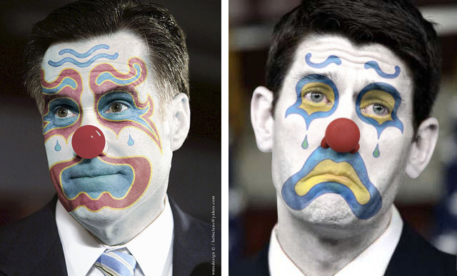 Romney Ryan Clowns